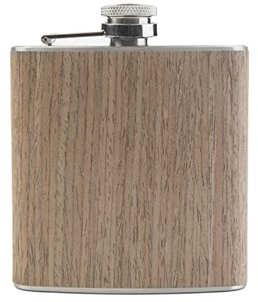 Flasque en bois avec acier inoxydable et bouchon à vis 6 oz - Idée cadeau originale et amusante pour toutes les occasions - Flasque en bois, bouteille de poche de qualité supérieure, bouteille