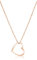 Einzelstück Halskette Herz Anhänger 925 Sterling Silber Rosé vergoldet I Mama Geschenk Muttertag (Heart Halskette Roségold)