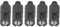 Alomejor 5-teiliger Angel-Schnellverschluss-Adapter Karpfen, Aluminiumlegierung Rod Pod Bank Sticks Anschluss für Bissanzeiger