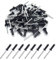 BESTYCHAO 100pcs Aluminium Blind Rivet, Open End Rivet Pop Rivet, Pack of 100 4.8 x 16mm (Black)