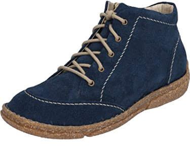 Josef Seibel Damen Schnürstiefeletten Neele 01,Weite G (Normal),Wechselfußbett,Stiefel,Bootee,Booties,halbstiefel,Blau (Aqua),35 EU