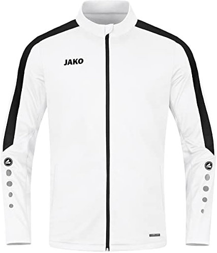 JAKO Kinder Polyesterjacke Power, Weiß, 140