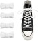 UamGlsob 2 Paar Elastische Schnürsenkel für High Top Sneakerschuhe, 8mm Flache Ersatz Elastisch Schuhbänder für Turnschuhe, Elastic Shoe Laces Shoelaces (White,36/92cm)
