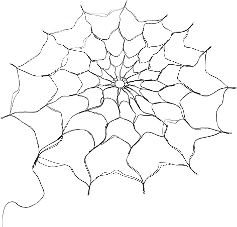 Fdit LED-beleuchtetes Spinnennetz, Durchmesser 1,2 M, Orangefarbene Halloween-Dekoration, Spinnennetz-Lichter mit Fernbedienung