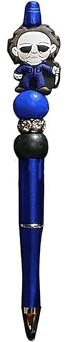 Stylos de film d'horreur, stylos à bille effrayants, uniques et amusants pour enfants et adultes, stylos à bille rechargeables pour Halloween, Thanksgiving, école, bureau, cadeaux d'horreur (B) (A)