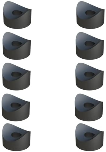 cyclingcolors 10 distanziatore in plastica concavo singolo cuneo tubo asse rondella supporto, D = 13 d = 5,5 L = 14