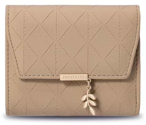 Petit Portefeuille pour Femme - Petit Portefeuille pour Femme - Grande capacité - Élégant et Mignon - avec Grand Compartiment à Monnaie, Camel