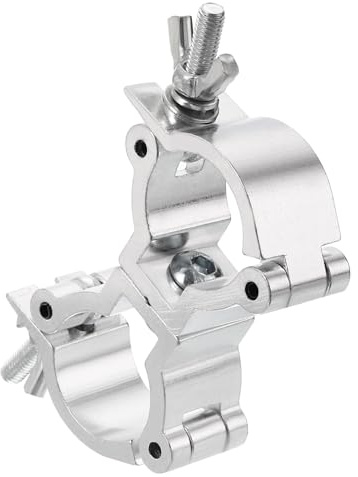 QUARKZMAN Doppia Fibbia Morsetti per Traliccio Leggero Morsetti in Lega | per Tubi di Illuminazione da 0,94-1,02 Pollici di Diametro Esterno, Carico Massimo 15lb, di Alluminio