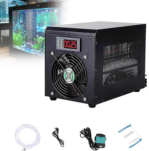 Enfriador de agua for acuario, máquina de calentamiento con refrigeración por agua de 60 L/160 L for el hogar, acuario, peces, camarones, medusas de coral, cría, cultivo acuático, hidroponía con bomba