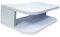 HOMION Media Shelf WiFi Router Storage Box Floating Shelves TV Set-Top Rack Sky box, Wall-Mounted Multi-Layer Cable Management Storage Rack for Wall Decoration (White, 2 Tier)