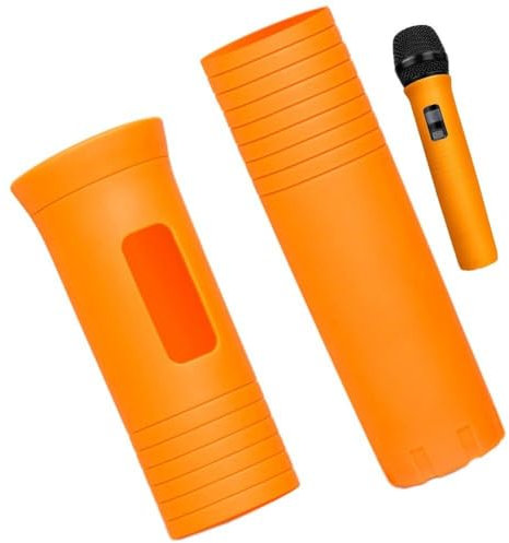 HiyyFloy Silicone Microphone Cover Microphone Handle Cover Elastic Mic Cover Shakeproof Wireless Microphone Protector Ktv Accessories