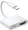 USB C to HDMI Adapter for iPh-one 15 to TV, 2-in-1 Type C to HDMI with 100W Fast Charge, USB C HDMI Adapter 4K@30Hz, (Thunderbolt 3 Compatible) USB C Hub for iPh-one 15 Pro, Mac-Book, Sam-sung S24