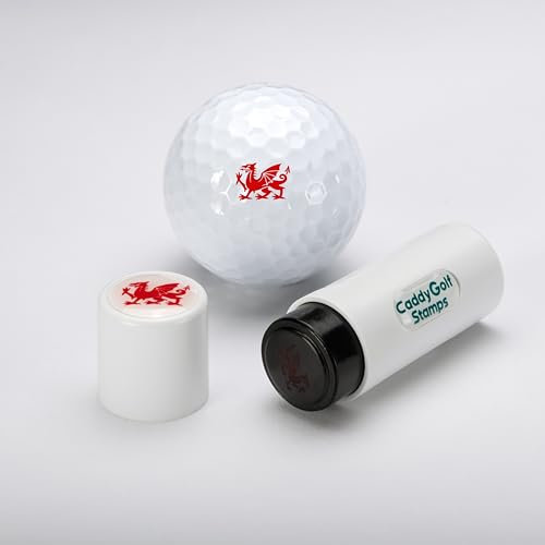CaddyGolfStamps Welsh Wales Flag Football Design Golf Ball Stamper Stamp Marker Personalise your Golf Balls Golf Gift Birthday Gift