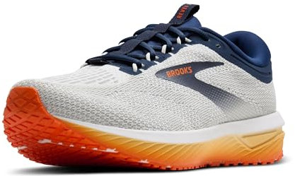 BROOKS 1104351D130 Revel 7 Herren White/Peacoat/Orange EU 44