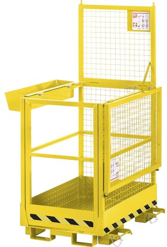 kaiserkraft | Arbeitsbühne Duo für Stapler | Aufnahme breite/schmale Seite | ohne Rollen | verkehrsGelb RAL 1023