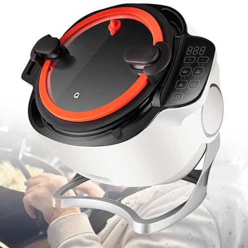 ZYLDDS 360° Rotating Stirring Pan, 6L 2000W Automatic Cooking Machine, Multifunctional,Drum Cooking Wok Machine for Camping, Travel, Cooking