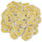 40 Pcs Iron on Numbers Patches, Yellow Embroidery Number Patches with Ironed Adhesive, 4 Sets Numbers 0-9 Applique for Clothes Backpack Fabric Jeans Hats Jersey Dress Shoes Bags