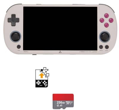 WANENGEDIY SMART PRO Handheld Game Console + Surwish CrossMix OS with Best ROMs 128G TF Card, 4.96-inch Gaming Console for Adult Support A133P Processor Linux