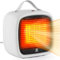 SUPERLEX Electric Ceramic Fan Heater, Mini PTC Heater Radiator with 2 Heating Powers & Fan Function, Thermostat for Operation in the Office, Household