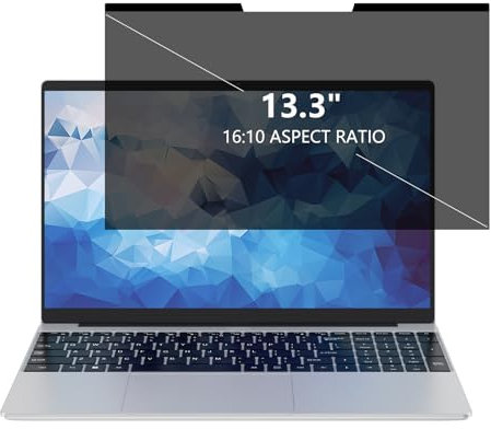 Koelaa 13.3 Inch Magnetic Laptop Privacy Screen Filter for 16:10 Widescreen Display, Anti Blue Light Glare, Removable Laptop Privacy Filter, Notebook Privacy Screen Protector-13.3 (16:10)