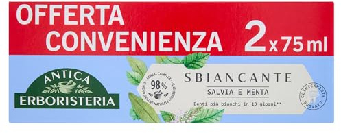 Antica Erboristeria - Aufhellende Zahnpasta, weißere Zähne, 75 ml x 2