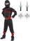 Blucielo Ninja Costume Set for Boys Karneval Dress Up Party Role-Playing Carnival Cosplay Ninja Themed(130-140CM)