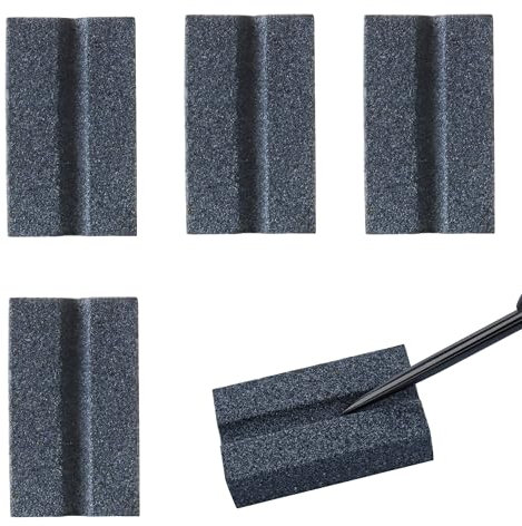 CosyInSofa Dart Sharpener Dart Point Sharpener, Darts V-Sharp Sharpening Stone for Metal Dart Tips,4 Pcs Sand Stone Darts Burrs Remover Tool