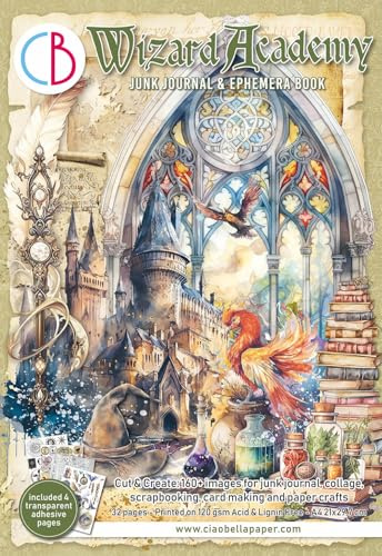 Ciao Bella Junk Journal Ephemera Book A4 Wizard Academy Papierdesign