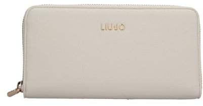 LIU JO Geldbörse lang mit Reißverschluss mehrere Fächer für Geldscheine, Karten und Münzen 19 x 2 x 10 cm, Cream (x0459), Taglia Unica, geldbörsen