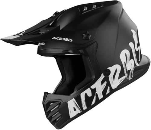 Acerbis Profile Youth Motocross Helm, schwarz matt, Y/XL (53/54) | Hoher Tragekomfort