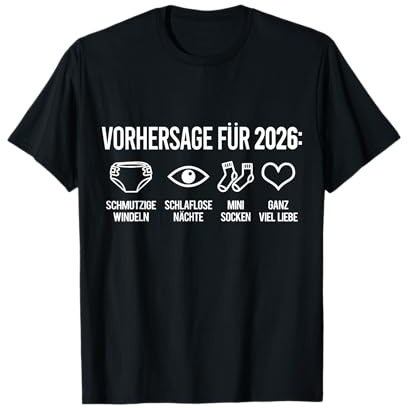 WERDENDER Papa 2026 WERDENDE Eltern VORHERSAGE FÜR 2026 T-Shirt
