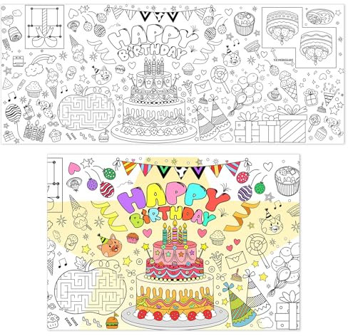 PHOGARY Tischdecke zum ausmalen Kinder, Maltischdecke für Kinder Malpapier Tischdecke zum ausmalen Papiertischdecke Ausmaltischdecke für Mädchen