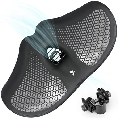 KOOOGEAR Übergroßer Fahrradsattel Herren Damen,Bequem,Extra Breit,Atmungsaktiv,Ergonomisch,Universal Ersatz Fahrradsitz für Mountainbike,Cityrad,Ebike,Heimtrainer (Schwarz)