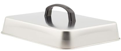 perfk Tapa de Parrilla de Metal para Derretir Queso, Resistente, para Alimentos, Hamburguesas, Tapa para Cocinar para Filetes de Barbacoa, 40cmx30cmx5cm