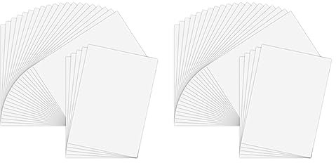 KEALLANS 50 Hojas de Papel Adhesivo de Vinilo Imprimible Autoadhesivo Impermeable Hoja de Papel de Impresión Mate, para Impresora de Inyección de Tinta