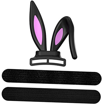 Sewroro Bunny Ear Headset Decoration Adorable Silicone Attachment for Gaming Headphones Easy Installation Lightweight Design for Cosplay and Unique Style