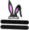Sewroro Bunny Ear Headset Decoration Adorable Silicone Attachment for Gaming Headphones Easy Installation Lightweight Design for Cosplay and Unique Style