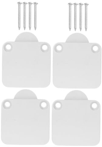 FUTUREORYY 4pcs Automatic Door Light Switches for Wardrobe Closet Cabinet Pantry Compact Push Activated Electrical Switches with Screws Easy Install White Panel