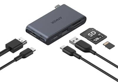 Anker Nano Hub USB C Compatto 6 in 1, con Ricarica PD 85W, HDMI 4K a 60Hz | USB C a 10Gbps, USB A a 5Gbps e Lettori Schede SD/TF, Compatibile con MacBook, Lenovo, HP ecc (Caricatore Escluso).