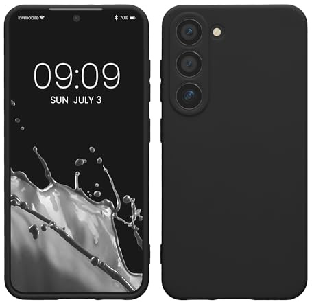 kwmobile Handyhülle für Samsung Galaxy S23 Hülle - weiches Handy Silikon Case - Schutzhülle Cover - Schwarz
