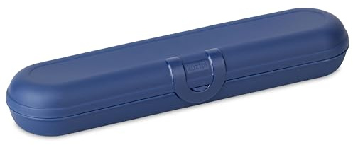 Koziol Twist Besteck-Etui ohne Besteck, Besteckbox to go, Outdoor Besteck-Behälter für Camping, Reise | Wiederverwendbare Besteck-Verpackung, Bestecktasche, Besteckdose (Nature Shadow Blue)