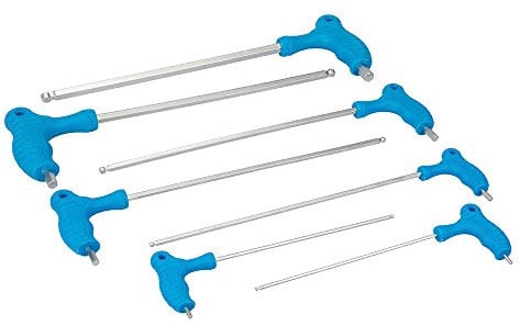 Silverline Tools 380799 - Destornilladores hexagonales largos con mango en T, 7 pzas (2,5-10 mm)