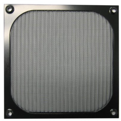 140 mm Aluminium Fan Filter Grill schwarz