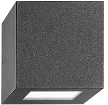 PRISMA LED Wandleuchte, anthrazit metallic, IP65, Lichtaustritt - eng, breit, 10 x 10 x 10 cm 303368