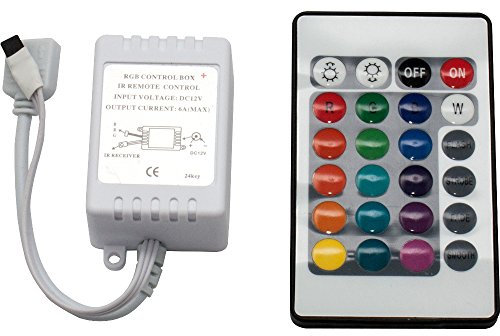 RGB Steuerung IR mit 24- oder 44- Tasten in Standard- oder Mini-Ausführung für LED RGB Streifen (24 Tasten Standard)