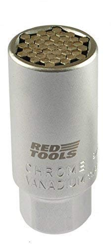 Red Tools Universalnuss 9-21 mm 3/8 Zoll, Multifunktions-Handwerkzeug - Steckschlüssel-Einsatz - Multinuss