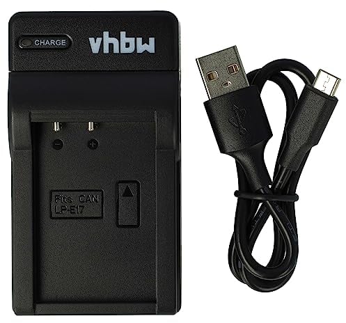 vhbw Ladegerät kompatibel mit Canon EOS 750D, 8000D, 850D, 800D, 200D, 250D, 760D, 77D Kamera Camcorder/Akku - Ladeschale, Ladeanzeige, 8,4 V