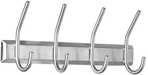Alco-Albert 2841 - Garderobenleiste mit 4 Haken, ca. 31,5 cm, Silber, 13 x 13 x 7 cm