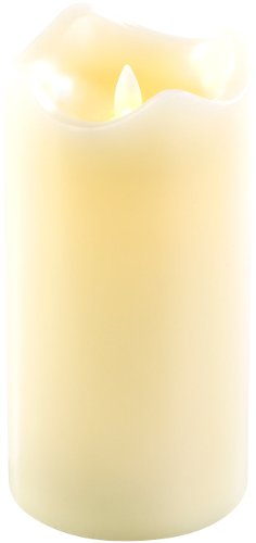 Britesta Batteriekerzen: Echtwachskerze mit beweglicher LED-Flamme, 90 x 180 mm, Gr. L (Elektrokerzen, LED Echtwachs, Elektrische)