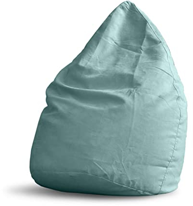 Lumaland Sitzsack Luxury 60x45cm | Microvelours Beanbag mit extra weichem & robustem Stoff | Für Erwachsene & Kinder| Ideal geeignet für Kinderzimmer | Sessel & Stuhl Bean Bag [Türkis]